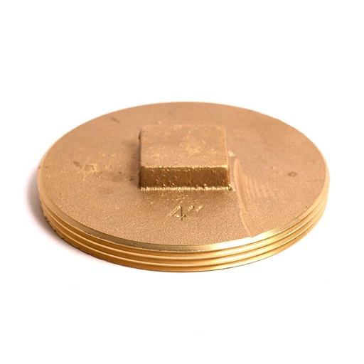 4" Brass Square Head Cleanout Plug