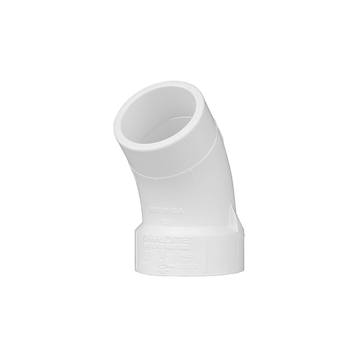 1-1/2" PVC DWV 1/8 Bend Street (H x S)
