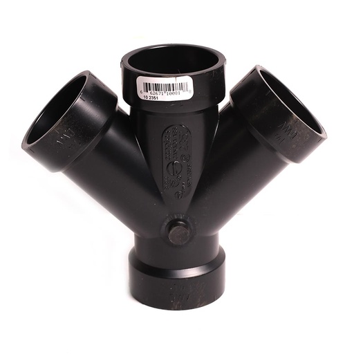 92170 1-1/2" 45 Deg ABS Double Wye