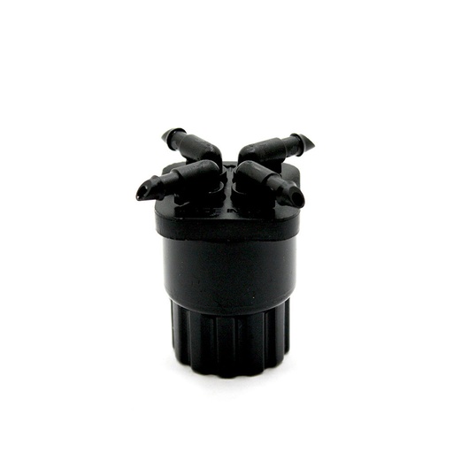 6GPH QUAD-FLOW BUBBLER BLACK