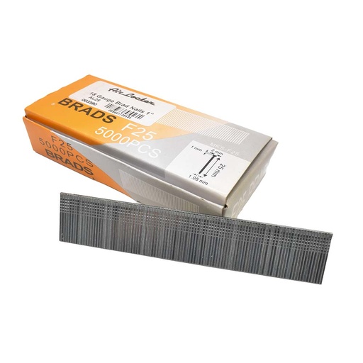18 Gauge Brads - 1 Inch - 5000/Box