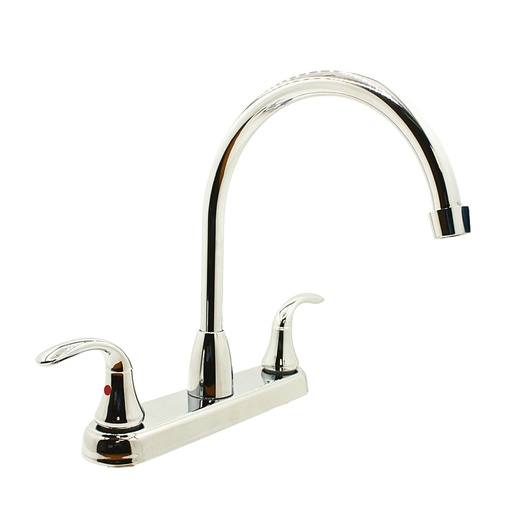 High-Arc 2-Handle Standard Kitchen Faucet - Brilliant Chrome