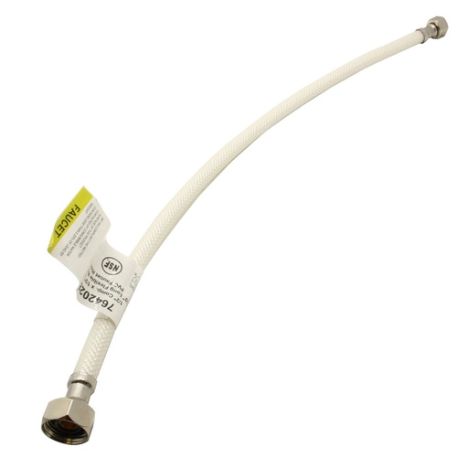 1/2" Comp x 1/2" FIP x 20" Long Flexible Braided PVC Faucet Riser