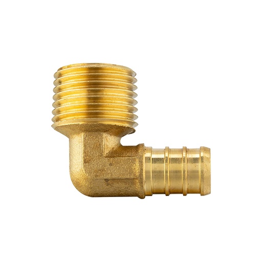 1/2" x 1/2" Brass Elbow F1807 x MPT Lead Free - (PEX B)