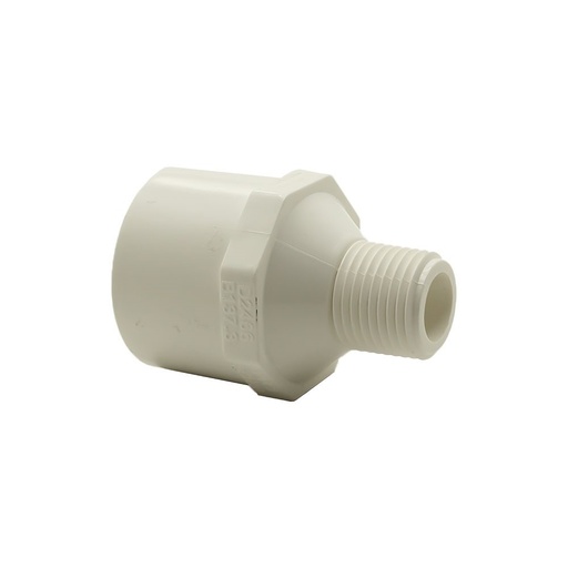 1/2" Male Thread x 1" Slip PVC Adapter SCH40