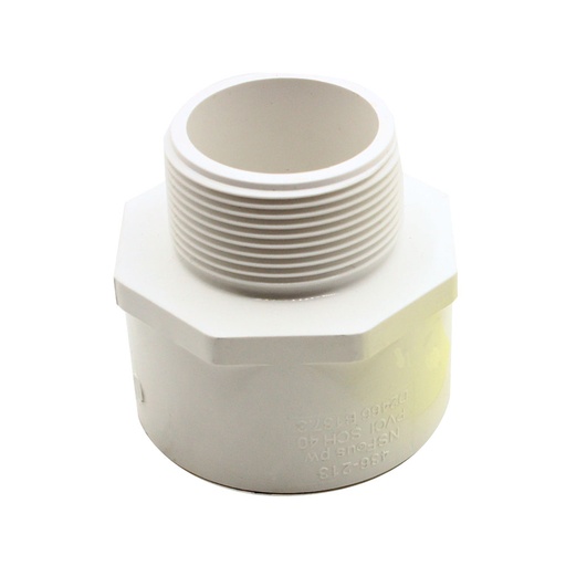 1-1/2" Male Thread x 2" Slip PVC Adapter SCH40