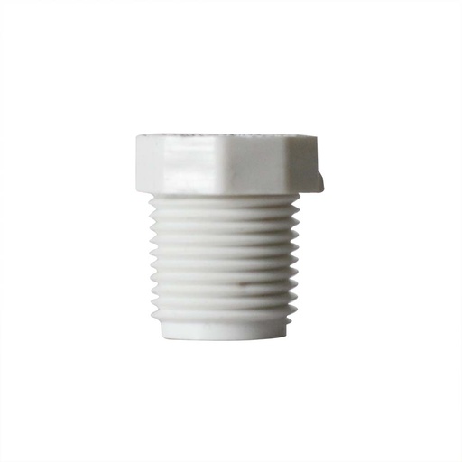 3/8" x 1/4" Threaded x Threaded PVC Bushing SCH40