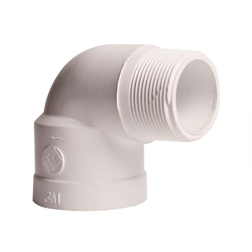 1-1/2" Male Thread x Female Thread PVC 90 Street Elbow SCH40