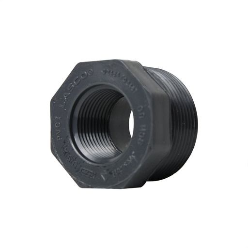 1-1/4" x 3/4" Threaded x Threaded PVC Bushing SCH80