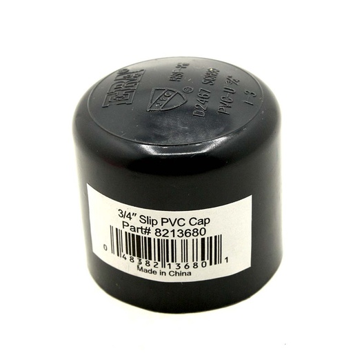 3/4" Slip PVC Cap SCH80