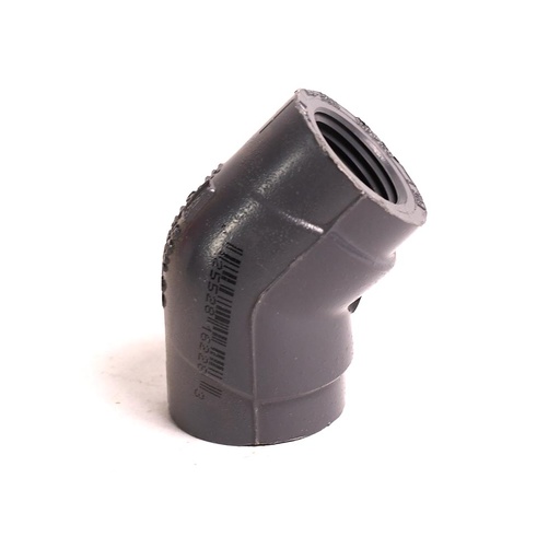 1/2" Threaded x Threaded PVC 45 Elbow SCH80