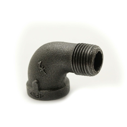 2-1/2" Black Steel 90 Street Elbow  