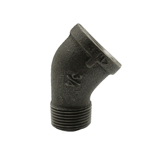 3/4"  Black 45 Black Steel Street Elbow