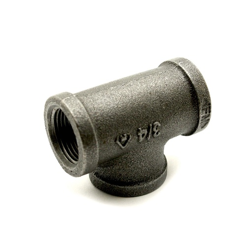 1-1/4"  Black Steel Tee  