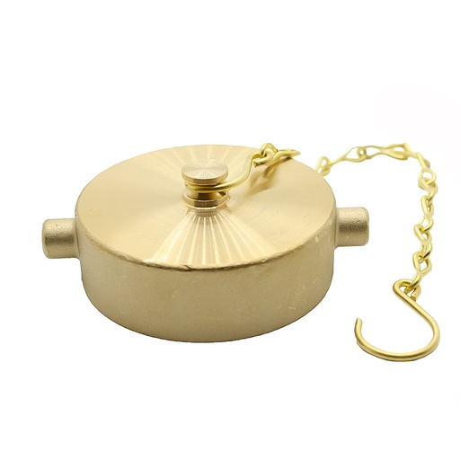 2-1/2" NPSH Brass Cap with Chain - Pin Lug