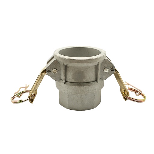 4" Female Camlock Coupler x 4" Female NPT Aluminum Fititng with Brass Handles - Style D