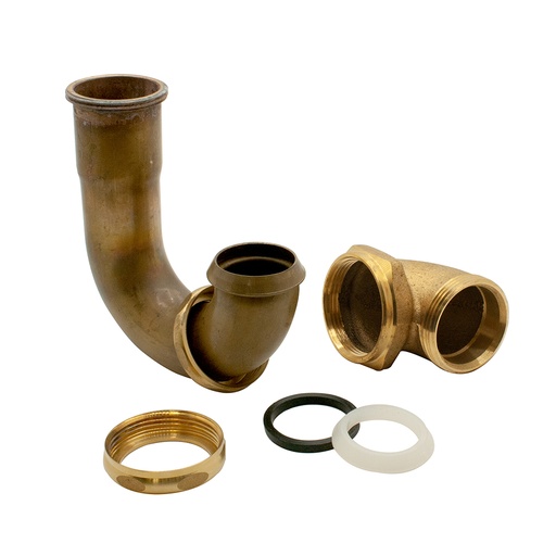 J-Bend Rough Brass - L.A Pattern - 17 Gauge