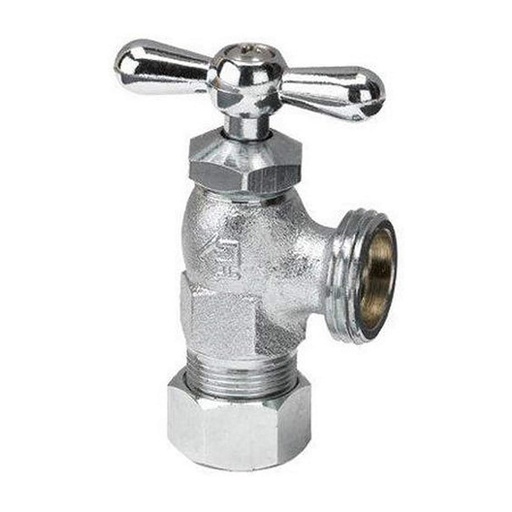 5/8" Comp.  x 3/4" Male GHT Front Handle Washing Machine Valve