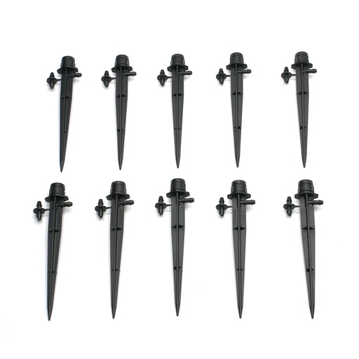 Adj. Spray Emitter Stake - Fan - 10/Pack