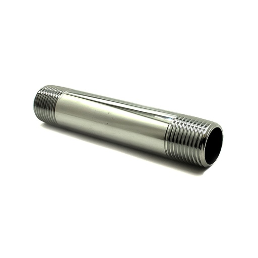 1/2" x 6" Chrome Plated Brass Nipple