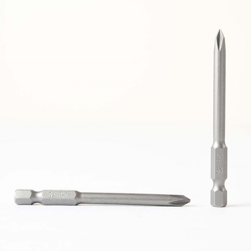 25 Bulk - 1# Phillips Head Power Screwdriver Bits - 3 Inch Long - 4.5mm Dia