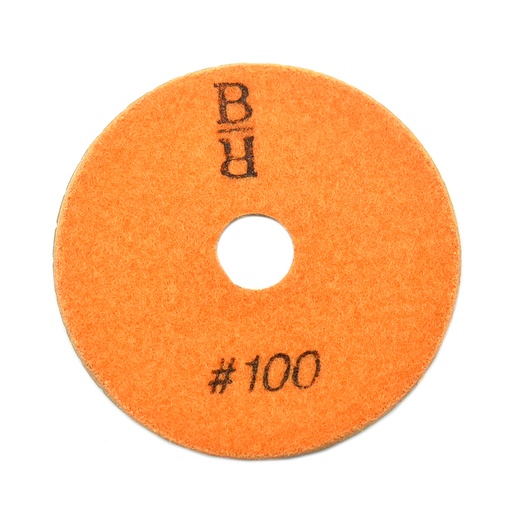 4" Diamond Wet Polishing Pad, 3mm Thick 100 Grit