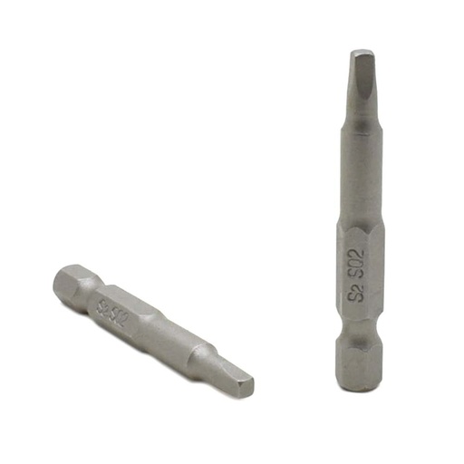 25 Display Pack - 2# Square Recess Screwdriver Bits - 2 Inch Long