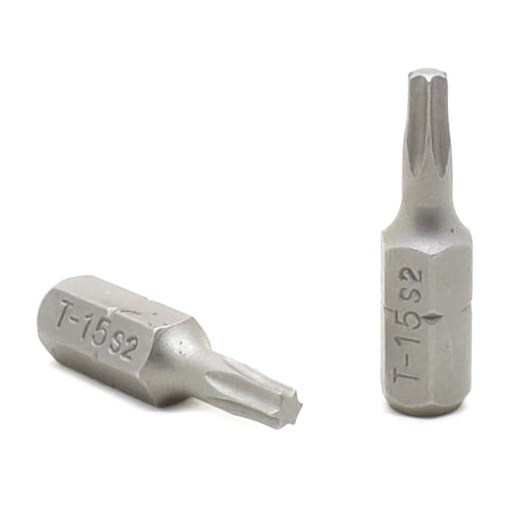 10 Display Pack - T15 Single End Torx Screwdriver Bits - 1 Inch Long