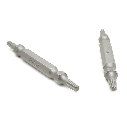 25 Display Pack - T15 Torx Double End Screwdriver Bits - 1.5" Long