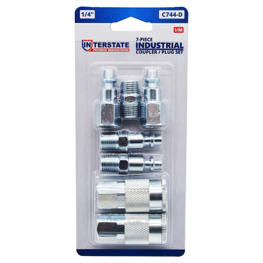 7-Piece Coupler Plug Set - 1/4" Industrial