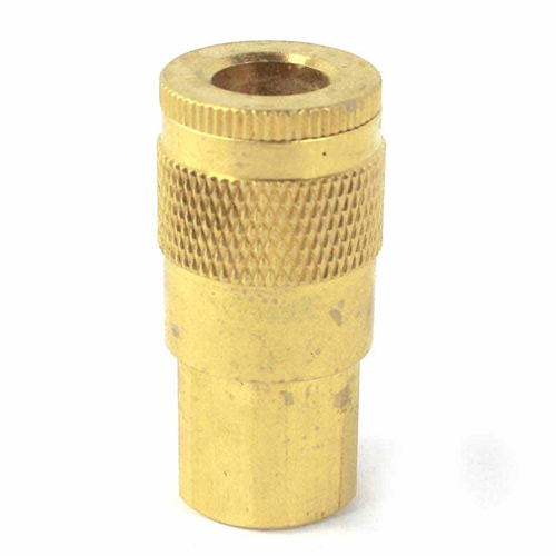 1/4" x 1/4" FPT Auto Brass Coupler - 100 Pack Bulk