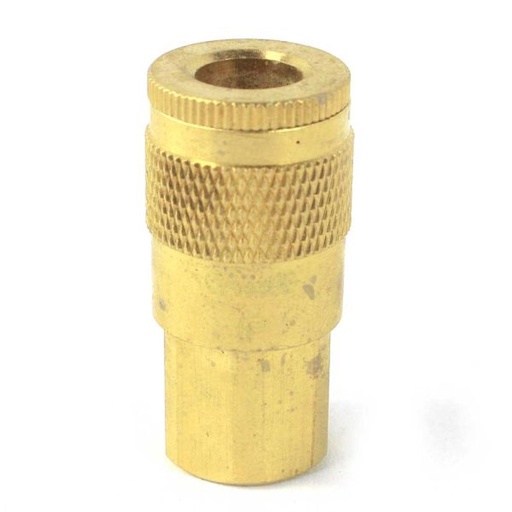 1/4" x 1/4" FPT Auto Brass Coupler - 50 Pack Bulk