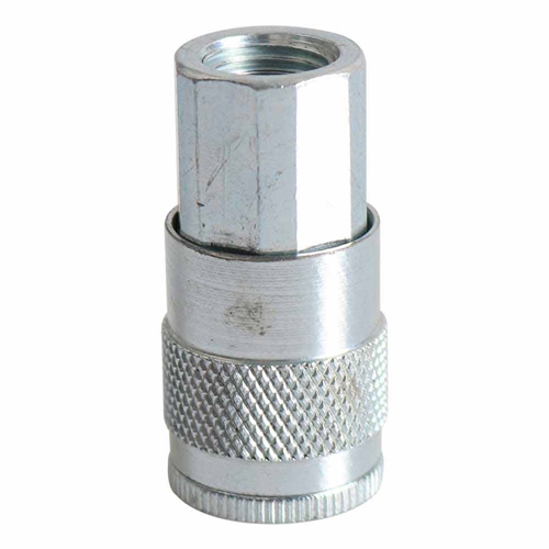 1/4" x 1/4" FPT Auto Steel Coupler (Silver Color)
