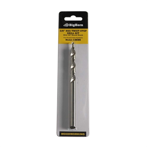 3/8" HSS Twist-Step Drill BIt with 3/8" Round Shank - 19129