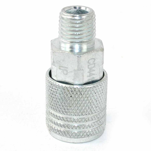 1/4" x 1/4" NPTM Diamond-U Steel Coupler - Six Display Pack
