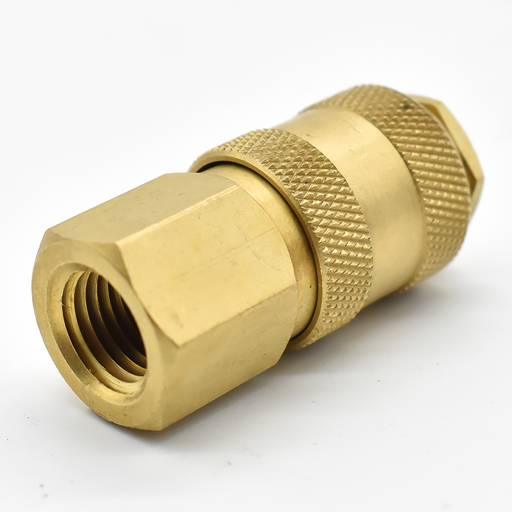 1/4" x 1/4" FPT Universal Brass Coupler - 100 Pack