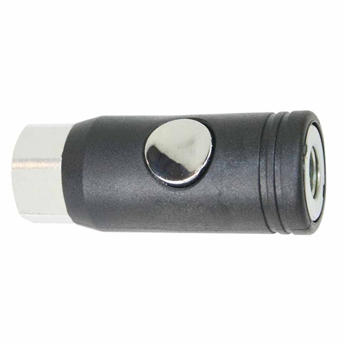 1/4 Inch Universal Push Button Aluminum Coupler x 1/4 Inch Female NPT with Plastic Sleeve - CH440A - Single Display Pack