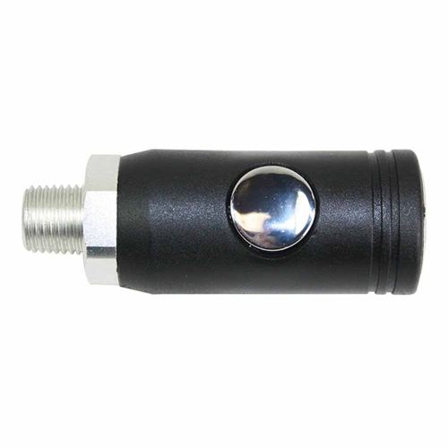 1/4 Inch Universal Push Button Aluminum Coupler x 1/4 Inch Male NPT with Plastic Sleeve - CH441A - 50 Pack