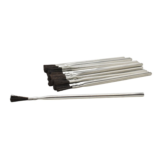 1/4" Width  Flexible Natural hair Bristle Tin/Metal Tubular Ferrule Handle Acid/Flux Brushes -  (Qty - 36)