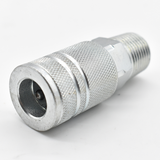 3/8" x 1/2" MPT Industrial Steel Coupler - 25 Pack