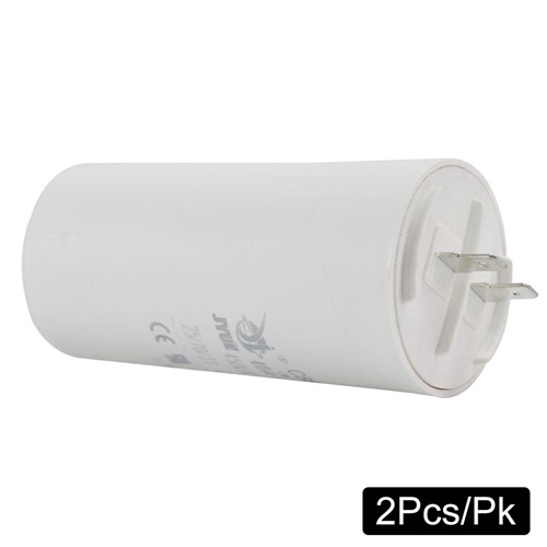 (TMT ONLY) CBB60 40MFD +/-5% 50Hz/60Hz AC 450V Cylinder Motor Running Capacitor - 2/Pack