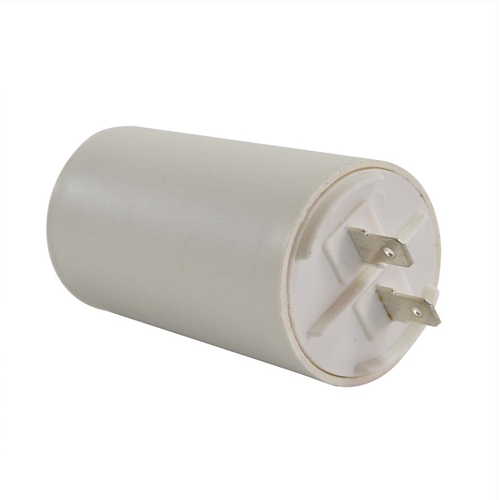 40MFD +/-5% 50Hz/60Hz AC 250V Cylinder Motor Running Capacitor - 2 Pin, White Color, 8mm Threaded End (CBB60) 
