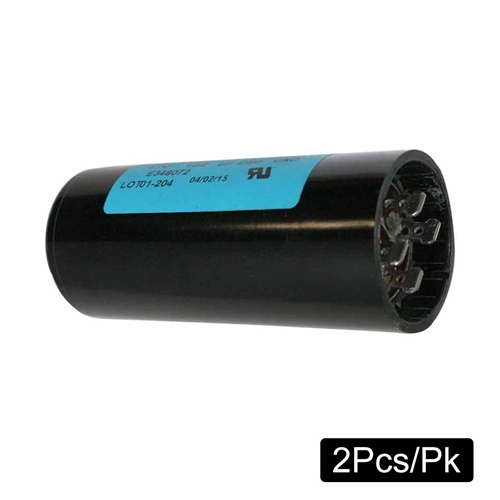 (TMT Only)  CD60 120-144 MFD +/-5% 50Hz/60Hz AC 250V Cylinder Motor Starting Capacitor - 2/Pack