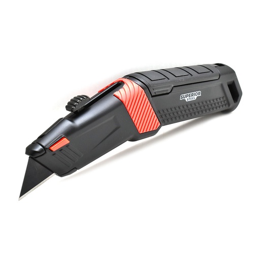Heavy-Duty Retractable Utility Knife With Blade Storage 