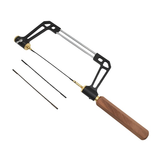 Coping Saw with 15T/18T/24T High Speed Steel Saw Blades - Rosewood Handle