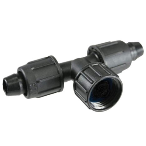 1/2" Power-Loc Tee with 3/4" FHT Outlet