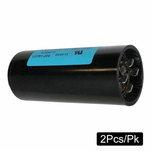(TMT Only)  CD60 110-132 MFD +/-5% 50Hz/60Hz AC 250V Cylinder Motor Starting Capacitor - 2/Pack