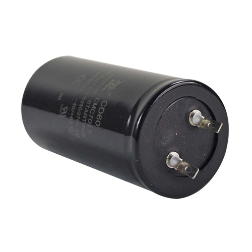 240-260 MFD +/-5% 50Hz/60Hz AC 250/275V Cylinder Motor Starting Capacitor - 2 Pin, Black Color (CD60) 