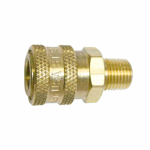 1/4" x 1/4" MPT Straight Through Coupler (no valve)
 - 100 Pack Bulk