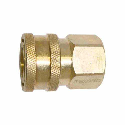 3/8" x 3/8" FPT Straight Through Coupler (no valve)
 - 100 Pack Bulk